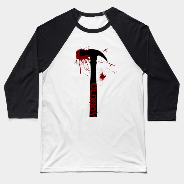 Oldboy Movie T-Shirt with Hammer Baseball T-Shirt by Scar